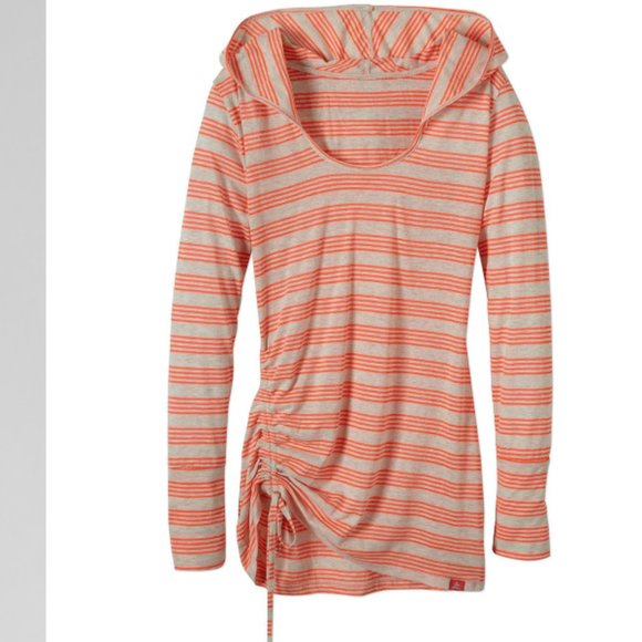 Prana Tops - Prana Vinyasa Long Sleeve Neon Hooded Pullover Top XS